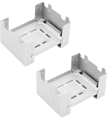 PLCPDM Tragbarer Camping-Alkohol-Herd, Brenner, Festbrennstoffe, Klappkocher, Picknicks, Alkoholkocher, kleiner Backpacking-Herd, 2 Stück