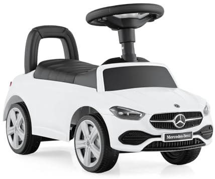 SOARS Kinder Rutschauto, Rutschfahrzeug mit Lenkrad, Sound, Stauraum, Spielzeugauto Jungen & Mädchen für Kinder ab 1 Jahr, 65 x 28 x 38 cm (Weiß)