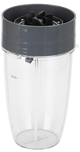 24Oz Juicer Cups Blender Cups, Blender Cups with Blender Replacement Parts ABS+Stainless Steel Replacement Parts Fit for 600W 900W Blender 10.2x10.2x4.1cm