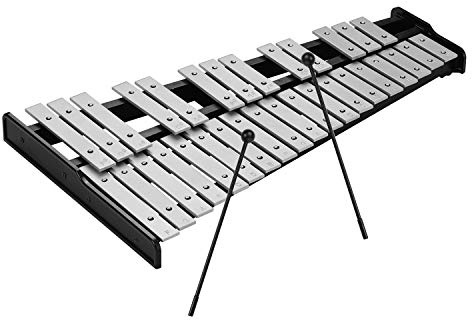 RiToEasysports Aluminium-Glockenspiel mit 32 Tönen und Schlägeln – Pädagogisches Xylophon-Musikinstrument für Kinder und Erwachsene