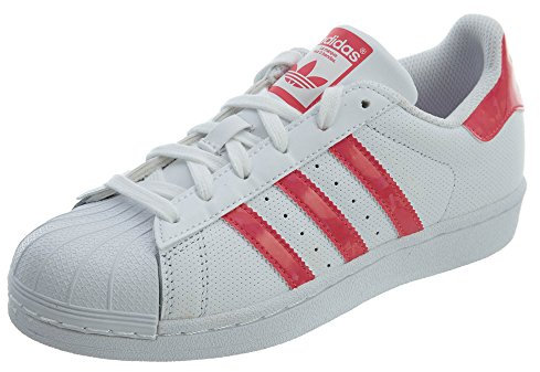 Adidas, Originals Superstar II, sneakers unisex da adulto, (bianco, rosa reale, bianco.), 39 EU