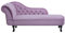 Beliani Retro Chaiselongue Samtstoff Chesterfield Style linksseitig violett Nimes
