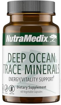 NutraMedix Deep Ocean Trace Minerals 1,000mg - Mineral & Energy Supplements - Magnesium, Zinc, Potassium, Boron, Phosphorus & Manganese - Electrolyte Support (60 Capsules)