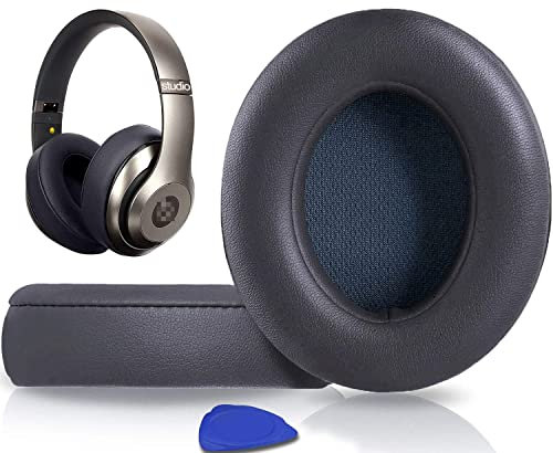 SoloWIT® professionelle Ersatz Ohrpolster für Beats Studio 2 & Studio 3 Kabellose & verdrahtete Over-Ear Kopfhörer mit weichem Proteinleder, Geräuschisolierung Memory-Schaum