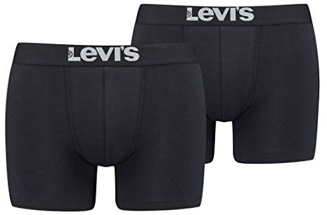 Levi's Herren Solid Basic Boxers Boxer-Shorts, Jet Schwarz, L