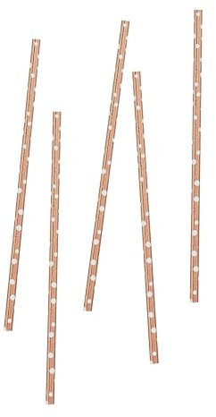 CLUB GREEN 20 Rose Gold DOT Paper Straws, 1.5 x 20 x 7 cm
