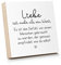 ARTFAVES® Holzbild mit Spruch - Liebe ist mehr als ein Wort | Deko Geschenk zum Thema Liebe/Freundschaft/Familie/Größe: 14,8 x 14,8 cm