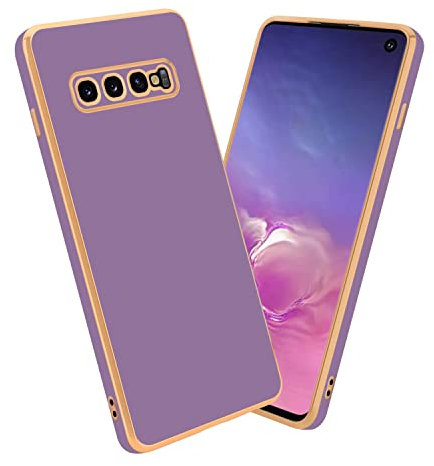Cadorabo Hülle kompatibel mit Samsung Galaxy S10 Plus Schutzhülle TPU Silikon Case Liquid Design mit Kameraschutz Slim Kratzfest Weiche Gummi mit Rundumschutz Case Hülle für Galaxy S10 Plus in Lila