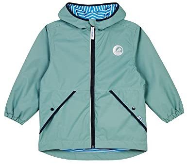 Finkid Puuskiainen Grün - Wasserdichte zip-in kompatible Kinder Outdoorjacke, Größe 120-130 - Farbe Trellis - Navy