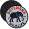Klettpatch - Botswana Elefant gestickt 62 mm/Afrika Wildlife Safari Tiere Naturschutz Nationalpark Reise Reiseführer/Klett-Patch Patch Patches Klett Abzeichen auf Kleidung Rucksack /