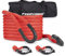 FieryRed Kinetic Recovery Abschleppseil, 3/4 Zoll 60 m Recovery Seil mit weichem Bügel Power Stretch Snatch Rope Kit