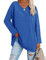 Famulily Loose Basic T Shirts Tops for Women Ladies Casual Long Sleeve V Neck Baseball T Shirt Tops Navy Blue XXL