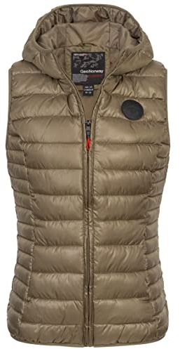 Geographical Norway Stepp weste Kapuze Übergangs Herbst Winter Weste Windbreaker, Farbe:Storm, Größe:M 38