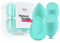 Makeup Sponge DUAIU 4 Pack Beauty Blender Foundation Sponges Set 4 Color Latex Free Blender Beauty Makeup Sponges with 1 Sponge Holder Case (Green)