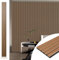 Art3d 4 Stück 272 x 20 cm Lamellen Akustikpaneel für Wand und Decke 3D geriffelte schallabsorbierende Platte mit Holz-Finish Walnuss