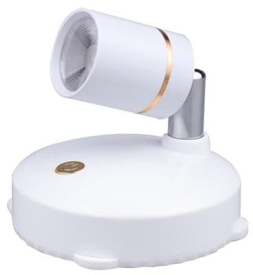 Hemobllo Projecteurs LED Sans Fil Lumière D'accentuation À Intensité Réglable Lampe De Sol Blanc Chaud 1 Pièce