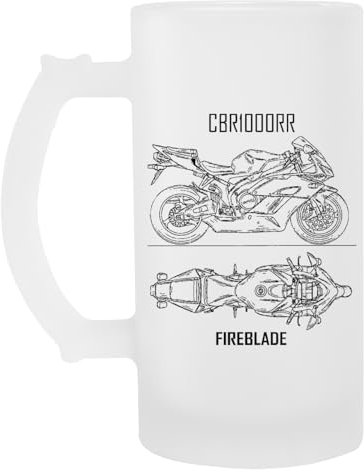 Suzetee La Moto Verre À Bière Transparent Avec Gobelet À Poignée