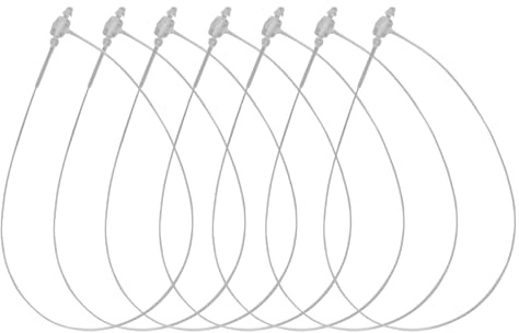 Sicherheitsfäden Loop Pins - Transparent, Robust für Etiketten & Preisauszeichnung (9'' / 225mm, 1000, stück)