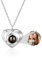 Easycosy Photo Necklace Personalised Projection Necklace with Picture Inside - Custom Heart Pendant Jewelry in Silver 925-Birthday Memorial Gifts for Women Mum Girlfriend Daughter
