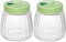 Weduspaty Fermentation Jars, 2PCS 1L Glass Kimchi Container with Manual and Automatic Air Release Valve 360° Leak Proof Sourdough Starter Jar Withand Anti-Slip Stripe and Lid for Making Kimchi Yogurt