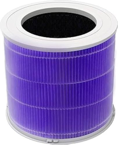 FRESHDEW H13 True HEPA - Filtro purificador de aire para purificador de aire, carbón activado, desarrollado para mascotas, olores y alergias (morado)