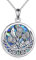 URONE Schottische Distel Halskette 925 Sterling Silber Distel Anhänger Schottische Distel Schmuck Geschenke für Frauen Mädchen