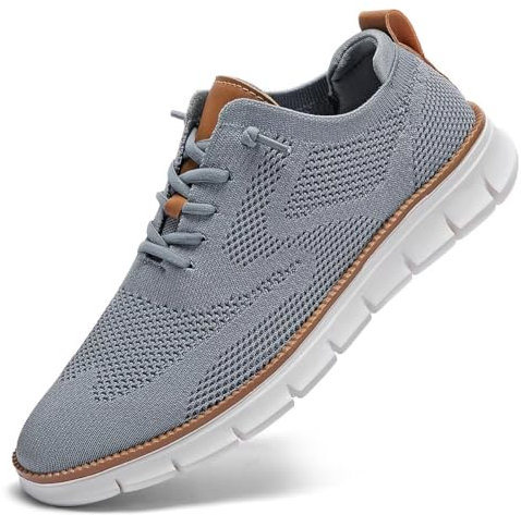 KEEZMZ Herren Mesh Oxford Schuhe Casual Sneakers Leichte Atmungsaktive Elegante Kleid Schuhe Bequemes Gehen Low Derby Schuhe