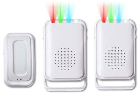 Motion Sensor Detector Doorbell Alarm, Wireless Door Chime for Home, Store, Business When Entering, Door Bell Alarms for Store Welcome Buzzer, Door Bell When Door Opens (2 Sensor & 1 Doorbell)