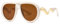 SHEEN KELLY Übergroße, trendige, polarisierte Piloten-Sonnenbrille für Damen und Herren, Retro-Oval-Flat-Top-Rahmen, gebogene Metall-Designer-Brillen