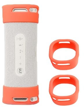 Silikon-Schutzhülle für Sony ULT Field 1 kabelloser, ultra-tragbarer Bluetooth-Kompakt-Lautsprecher, vollständige Schutzhülle für kratzfest, hautfreundlich, schmutz- und stoßfest, Orange