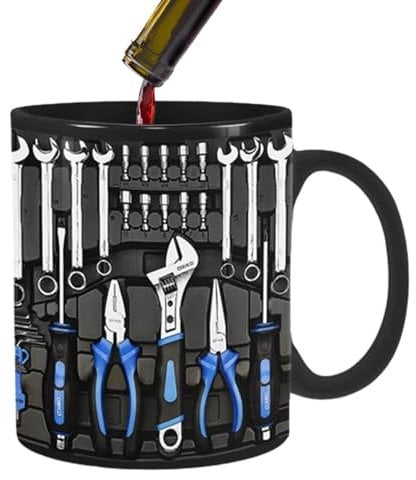 Mechanic Toolbox Coffee Mug - Funny Cup for Mechanics and Engineers - Creative Ceramic Mug with Handle - Large