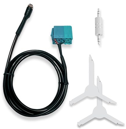 1neiSmartech Kit AUX Compatibile con Fiat Bravo dal 2007, Cavo AUX Femmina 3,5mm 150cm, Estrattori Autoradio Visteon, Adattatore Doppio Jack Maschio 3,5mm