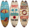 Awleynz 3 Stück Surfbrett Deko, 45,5 cm, Surfbrett-Kunst, Wanddekor für den Außenbereich, Pool-Dekorationen für den Außenbereich, für Wände am Meer, tropische Bars, Heimparty-Dekor (A)