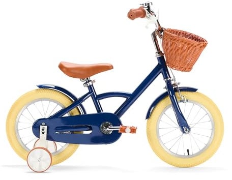Generation Classic Kinderfahrrad 14 Zoll - Blau - Fahrrad mit Stützrädern für Kinder von 3 bis 5 Jahren