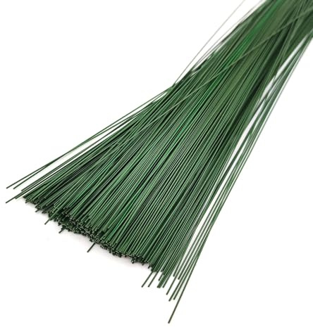 100 Pcs Flower Pole Iron Wire,Stems Green Floral Wire for Handmade DIY | Florist Wire Stems,Flowe Wire,Bouquet Wire,Green StubWire for Handmade DIY Flower Craft,Sugar Flowers and Floral Arrangements