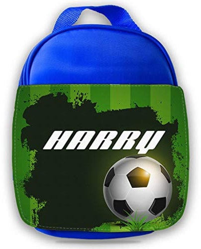 Personalised Football Kids Lunch Bag Any Name Childrens Boys School Snack Box