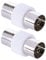K M Electronics® 2 X TV Aerial Female to Female Coax COAXIAL Coupler Joiner Connector Adaptor