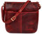 STILORD 'Lucy' Crossbody Bag Damen Leder Vintage Ledertasche Umhängetasche Modern für Freizeit Ausgehen Shopping Handtasche Echtleder, Farbe:kara - rot