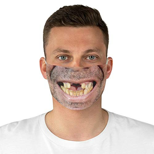 Lulupi Mundschutz Multifunktionstuch Halloween 3D Druck Lustig Bandana Maske Waschbar Stoffmaske Baumwolle Atmungsaktiv Mund-Nasen Bedeckung Gruselige Fasching Karneval Kostüm Face Halstuch Schals