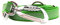 Twinkys Dog Style Dreifach verstellbare Hundeleine gummiert 20 mm breit mit Sicherheitskarabiner 3 Meter Neon Grün