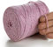 MeriWoolArt® Metallische Makramee Garn 2mm x 225m Farbig für Schnur Schmuckherstellung, Makramee Accessoires Schmuck - Boho Makramee Seil Garn - Glanz Lurex Recyceltes Baumwollgarn (Lurex Rosa)