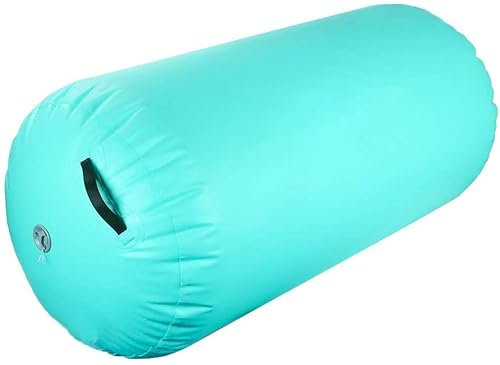 Triclicks Aufblasbare Air Roll,3 Größen Air Roller Air Barrel Aufblasbare Luft Rollen Nützlich Gymnastikmatte Fitness-Übungswalze für den Heimgebrauch und Fitness-Pad (Grün- Keine pumpe, 100x60cm)