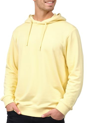 Indicode Herren Simpson Sweatshirt mit Kapuze | Hoodie Kapuzenpullover für Männer Pale Banana, XXL