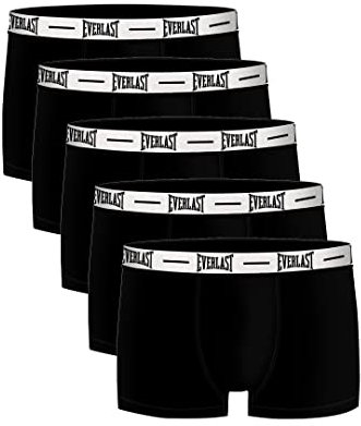 Everlast 5 er Pack Boxer Short Slip Men Herren Unterhose Pant Unterwäsche, Farbe:301 - White/Black, Bekleidungsgröße:M