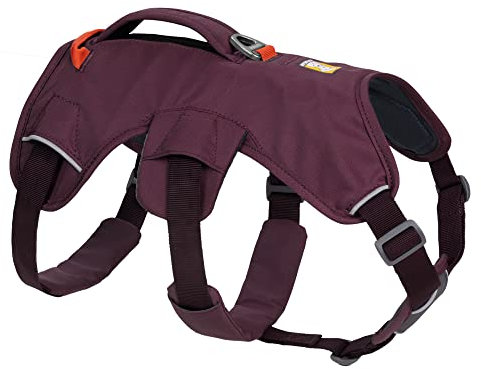 RUFFWEAR Mehrzweck-Hundegeschirr mit Griff, Web Master, verstellbares, Geschirr, 2 Leinenbefestigungen, für den täglichen Gebrauch, Purple Rain, XS