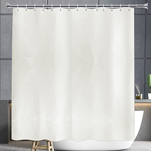 YISURE Rideau de Douche Crème 200 x 220, Grand Rideau de Bain en Polyester avec Ourlet lesté Tissu Hydrofuge