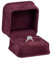 Allure Ringschatulle aus reichhaltigem Wildleder, elegantes Diamant-Ringetui mit burgunderrotem Velours-Innenfutter, Schmuck-Display-Geschenkbox, für einzigartige Antrag, Verlobung oder Hochzeit.