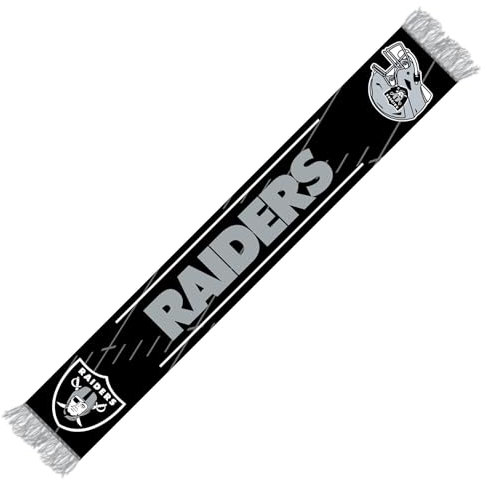 Las Vegas Raiders NFL Schal Fanschal Scarf ** Team HD Knitted Jaquard Scarf ** in 145 x 20 cm