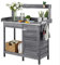 Yaheetech Table de Rempotage Table Jardinage avec Tiroirs Crochet et Armoires de Rangement Surface Métallique Galvanisé pour Balcon/Terrace/Jardin Gris