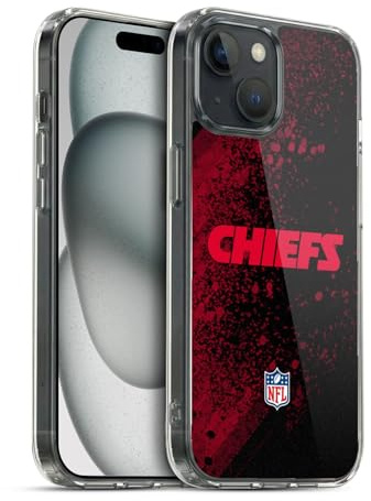 Head Case Designs Offizielle NFL Unschärfe Kansas City Chiefs Logo Gelhülle [Militärischer Schutzgrad] Kompatibel Mit Apple iPhone 15 Und Kompatibel Mit MagSafe